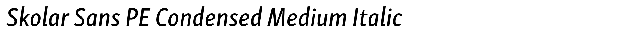 Skolar Sans PE Condensed Medium Italic image
